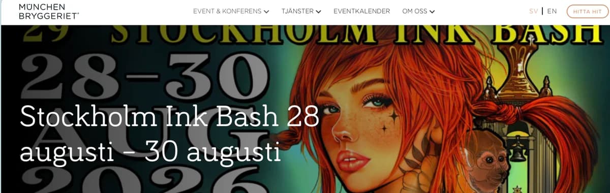 Stockholm Ink Bash 28 augusti – 30 augusti